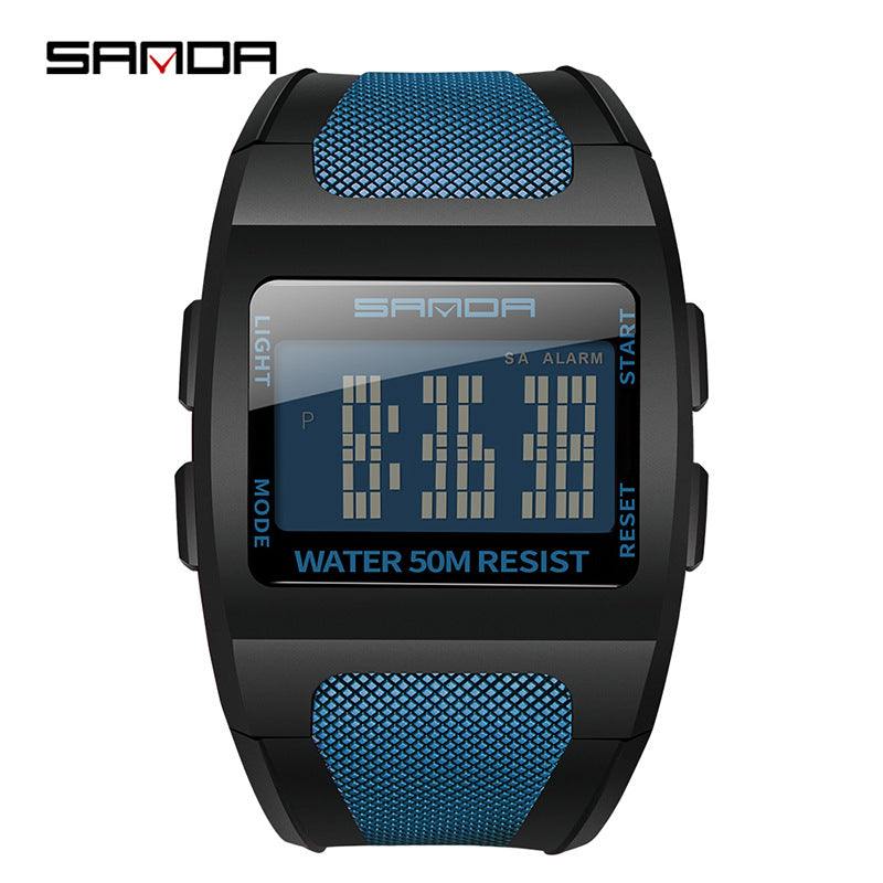 Sanda 222 multifunctional electronic waterproof sports watch student fashion trend watch men