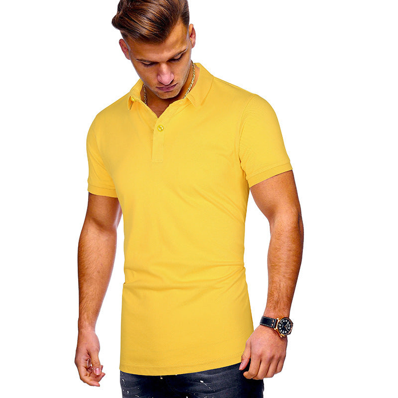Cross-border men's plus size men's casual POLO shirt summer men's short-sleeved European and American t-shirt men's custom clothing