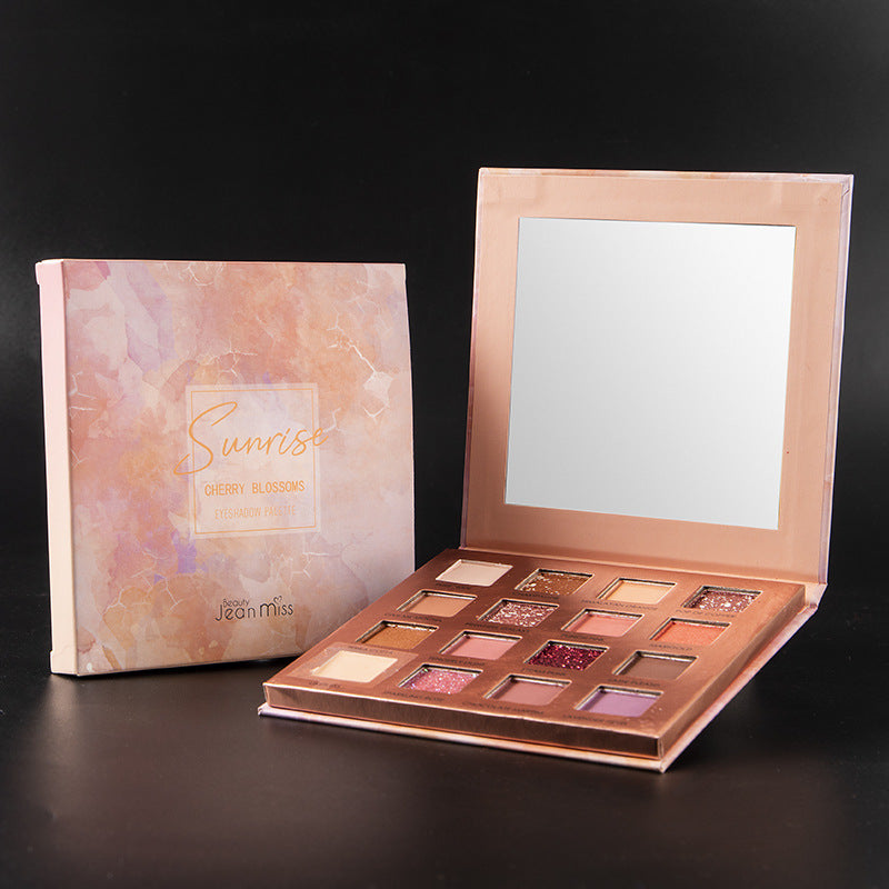 Cross-border source of matte pearlescent NUDE18 color desert rose eyeshadow palette diary color beauty wholesale earth color eyeshadow