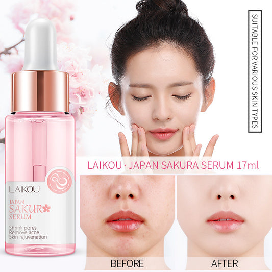 17ML Japan Sakura Serum Nourish Essense Oil Control Brightening Rejuvenation Skin Whitening Serum Skin Care Facecare