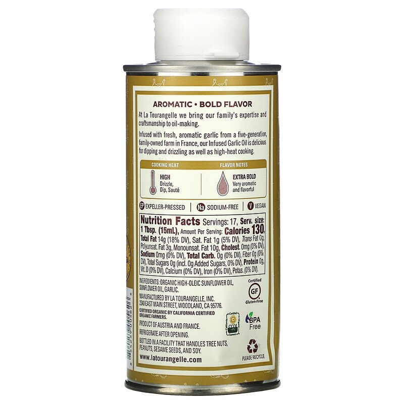 La Tourangelle, Infused Garlic Oil, 8.45 fl oz (250 ml)