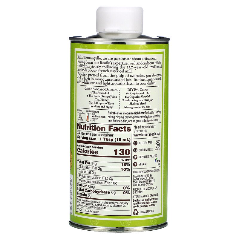 La Tourangelle, Delicate Avocado Oil, 16.9 fl oz (500 ml)