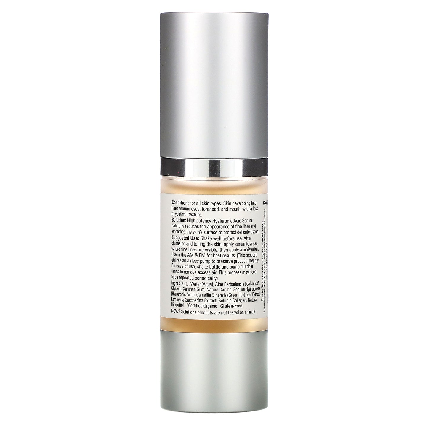 Now Foods, Solutions, Hyaluronic Acid Firming Serum, 1 fl oz (30 ml)