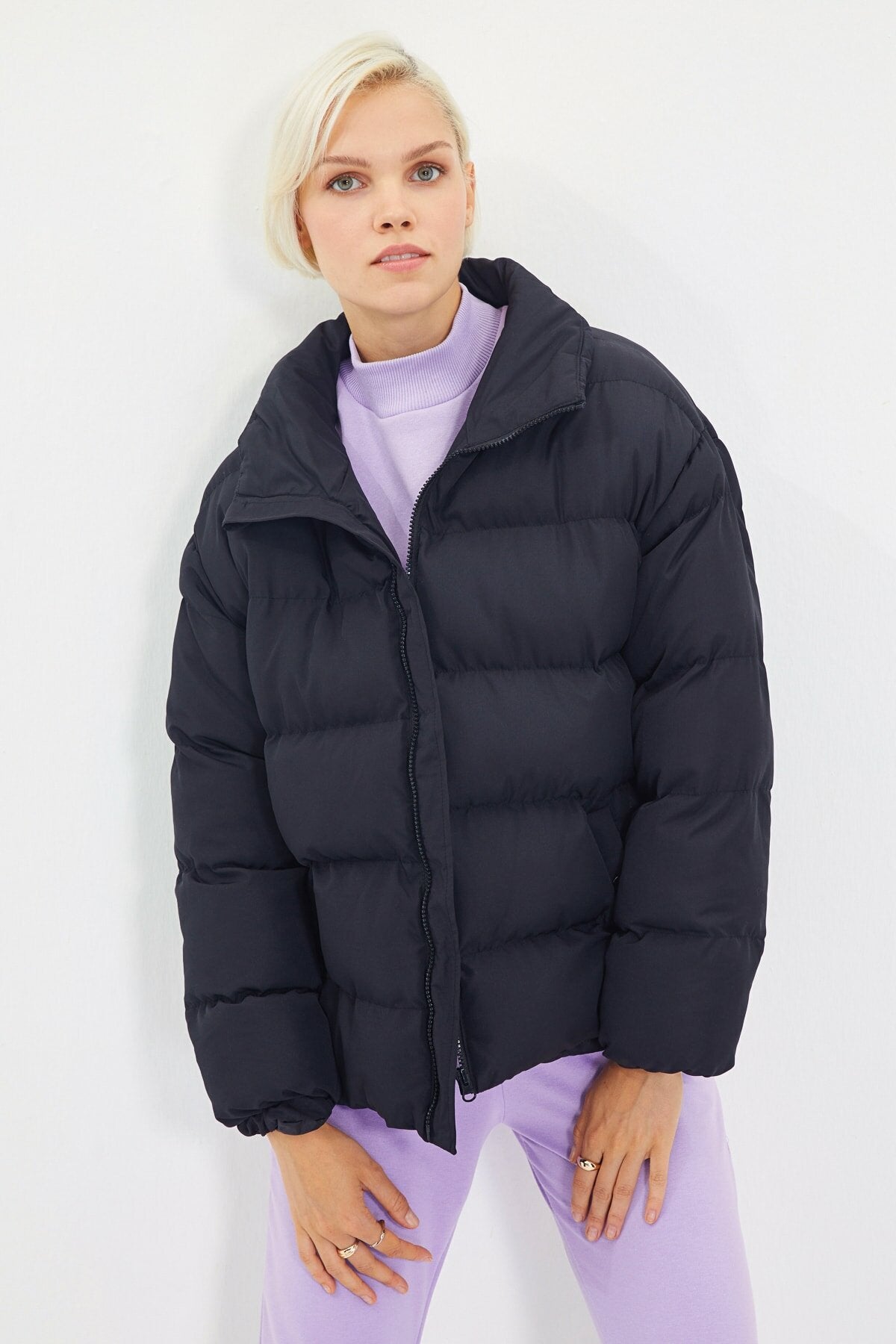 Oversize Stand Up Collar Down Jacket