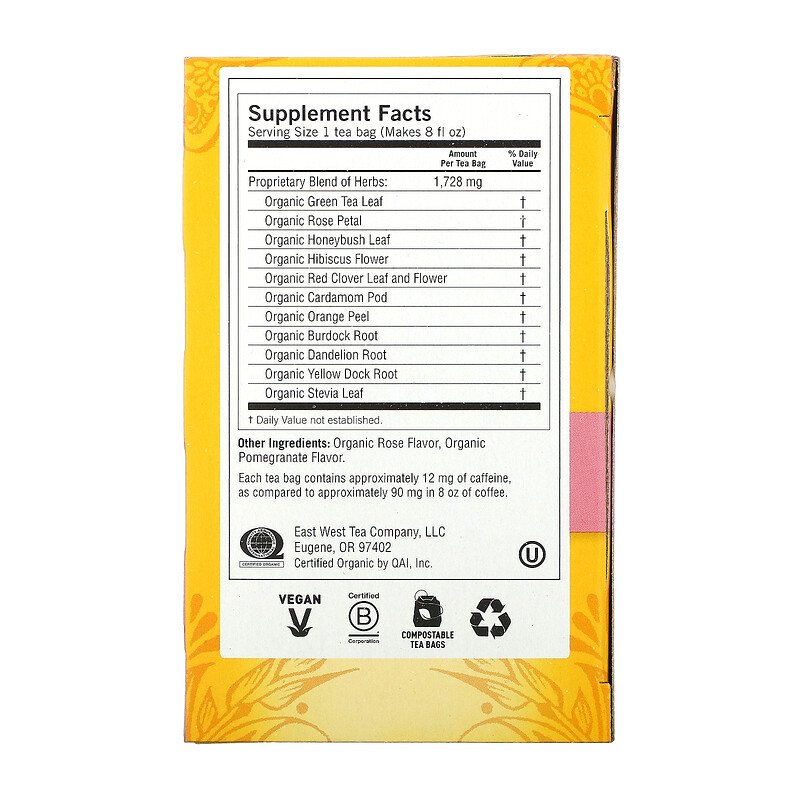 Yogi Tea, Skin DeTox, Soothing Rose Hibiscus, 16 Tea Bags, 1.12 oz (32 g)