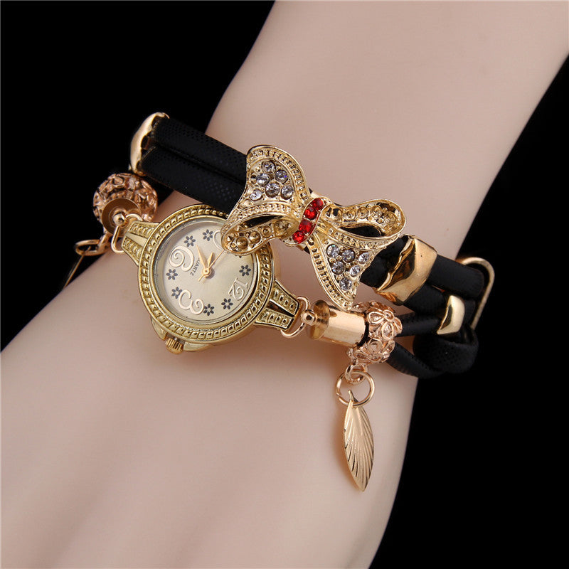 Supply Fashion Ladies Bracelet Watch Bow Wish New Bracelet Watch Women One Drop Delivery