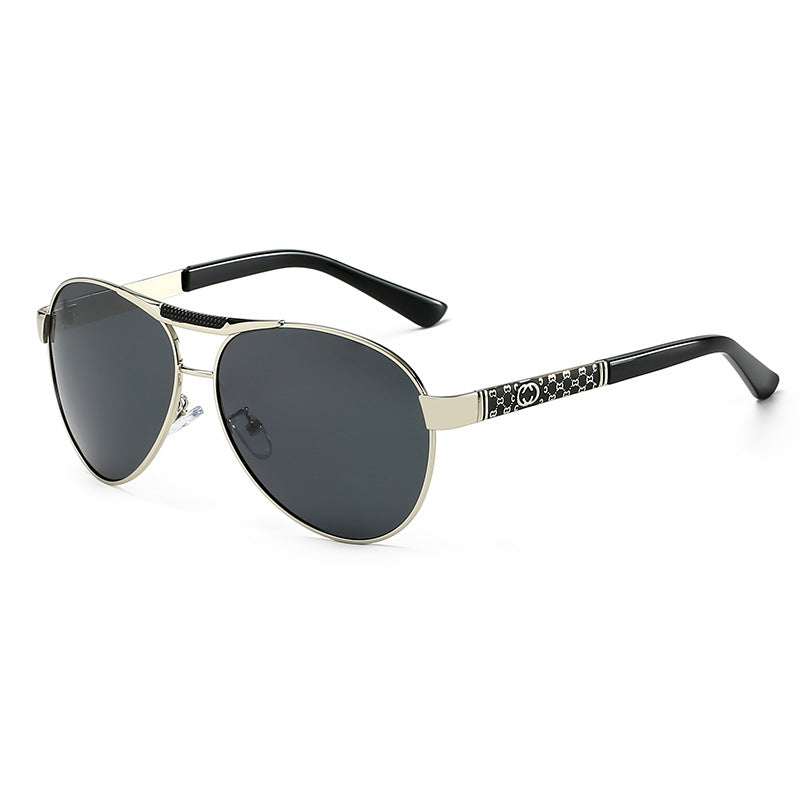 2021 Men's New Fashion Polarized Sunglasses 10008 European and American Cross-border Large Frame Sunglasses Driving Driving Glasses