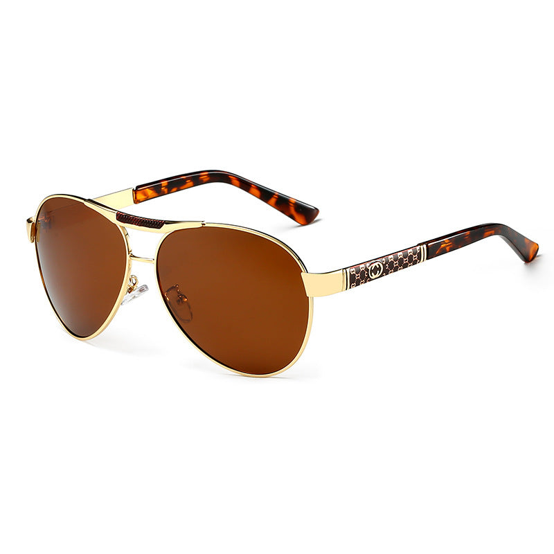 2021 Men's New Fashion Polarized Sunglasses 10008 European and American Cross-border Large Frame Sunglasses Driving Driving Glasses