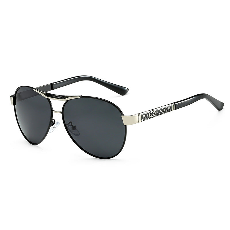 2021 Men's New Fashion Polarized Sunglasses 10008 European and American Cross-border Large Frame Sunglasses Driving Driving Glasses