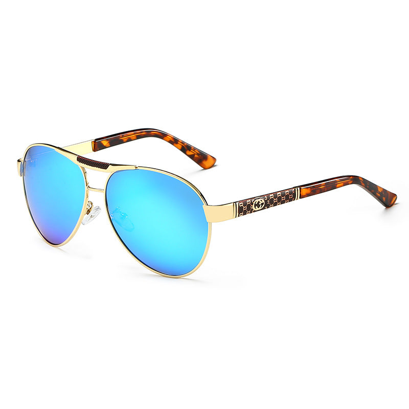 2021 Men's New Fashion Polarized Sunglasses 10008 European and American Cross-border Large Frame Sunglasses Driving Driving Glasses