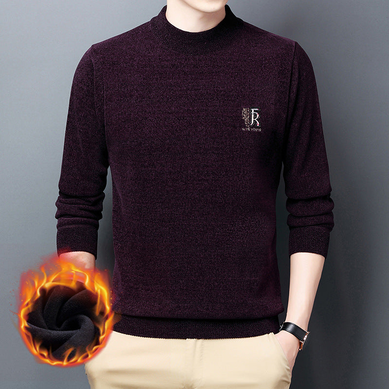 Plush chenille men's sweater for fall/winter 2021