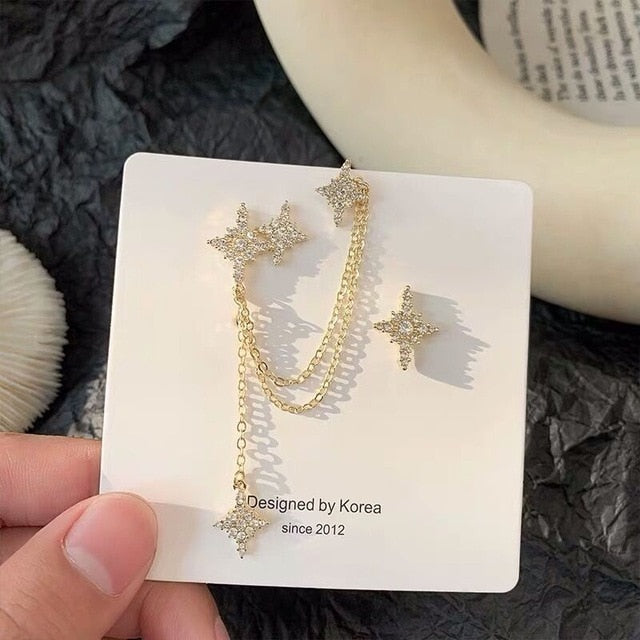 2020 New Angel wings Rhinestone Hanging Dangle exquisite Exaggerated Fashion Stud Earrings elegant Prevent Allergy Earrings