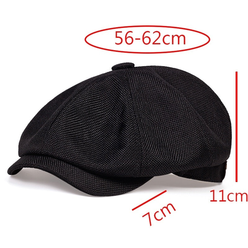 2020 New men's casual newsboy hat spring and autumn retro beret hat wild casual hats unisex wild octagonal cap