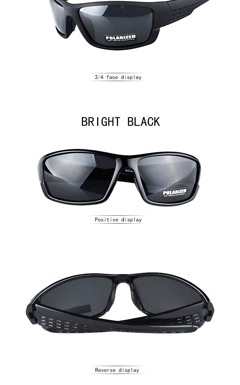 Polarized Sunglasses Men Brand Designer Square Sports Sun Glasses for Men Driving Black Frame Goggle UV400 okulary