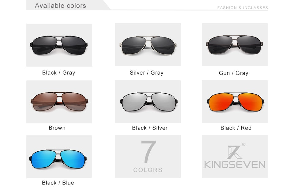 KINGSEVEN 2020 Brand Men Aluminum Sunglasses Polarized UV400 Mirror Male Sun Glasses Women For Men Oculos de sol