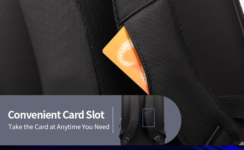 BOPAI Slim Laptop Backpack Men 15.6 Inch Office Work Women Backpacking Business Bag Unisex Black Thin Ultralight Bag Pack