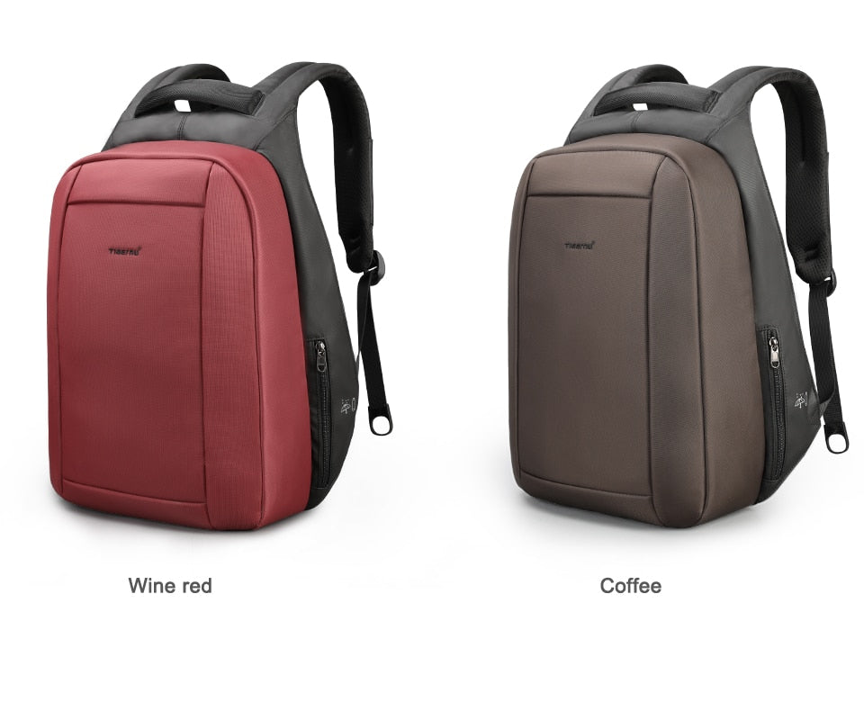 Hidden Anti theft Zipper 15.6 inch Men School Laptop Backpacks Water Repellent Travel 20L Multi USB Charger Male Mochila women