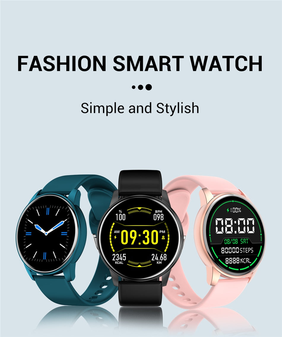 Women Smart Watch Real-time Weather Forecast Activity Tracker Heart Rate Monitor Sports Ladies Smart Watch Men For Android IOS
