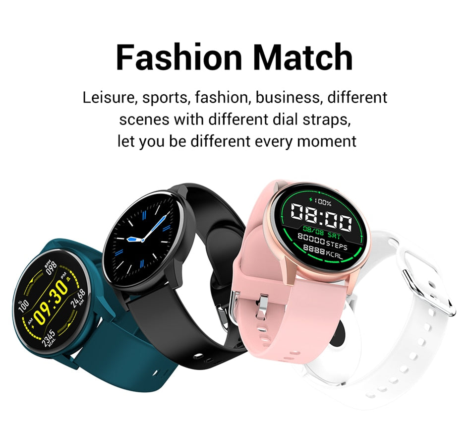 Women Smart Watch Real-time Weather Forecast Activity Tracker Heart Rate Monitor Sports Ladies Smart Watch Men For Android IOS