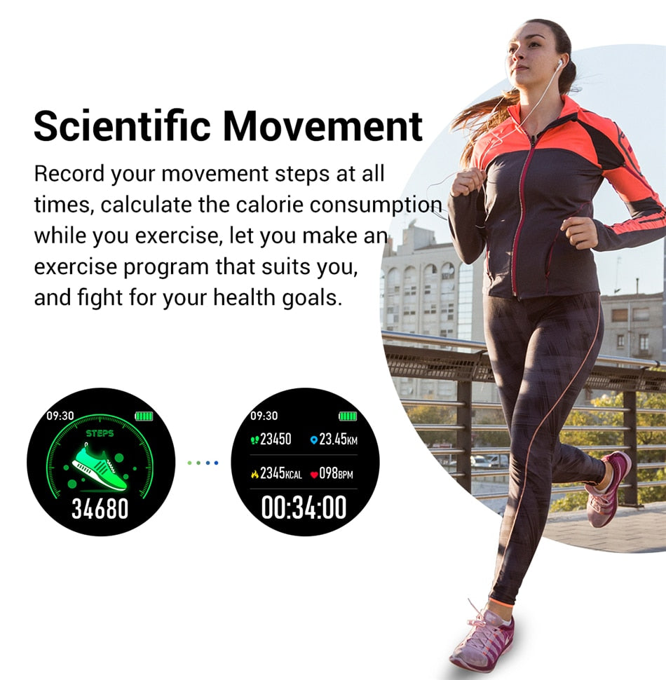 Women Smart Watch Real-time Weather Forecast Activity Tracker Heart Rate Monitor Sports Ladies Smart Watch Men For Android IOS