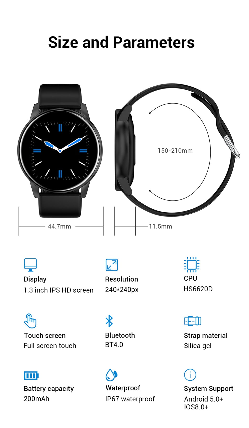 Women Smart Watch Real-time Weather Forecast Activity Tracker Heart Rate Monitor Sports Ladies Smart Watch Men For Android IOS