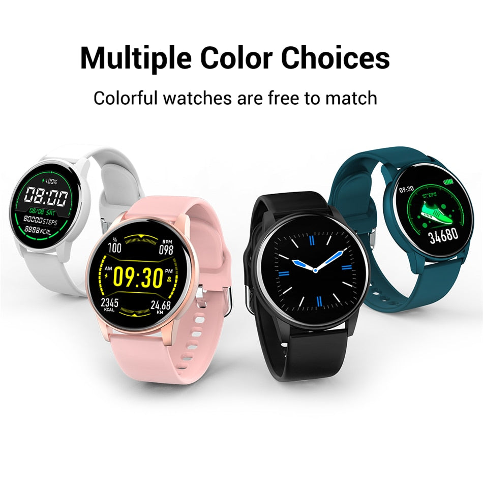 Women Smart Watch Real-time Weather Forecast Activity Tracker Heart Rate Monitor Sports Ladies Smart Watch Men For Android IOS