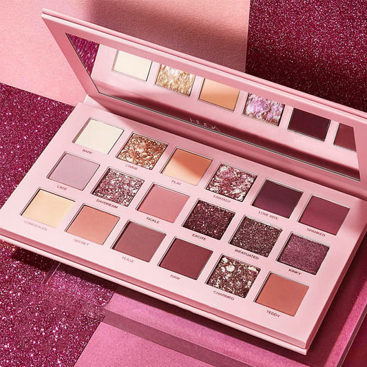 Cross-border source of matte pearlescent NUDE18 color desert rose eyeshadow palette diary color beauty wholesale earth color eyeshadow