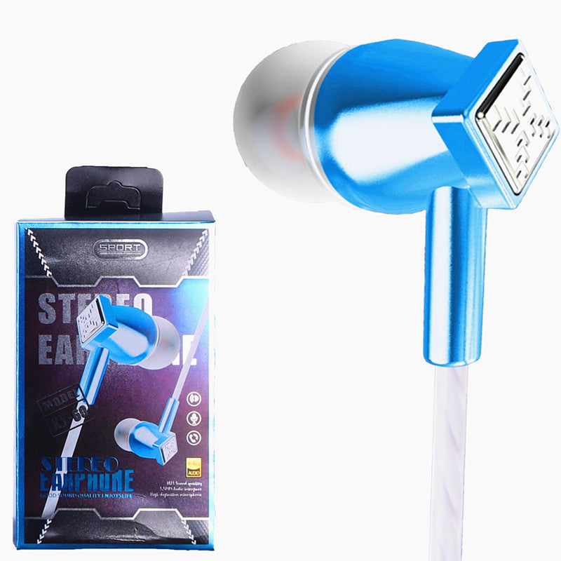 KY-60 Transparent Twist Color Earphones Anti-freeze Color In-ear Boxed Mobile Phone Headphones Wholesale