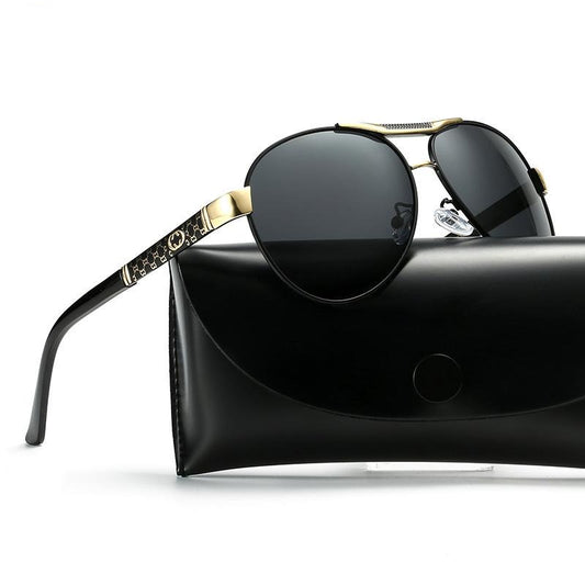 2021 Men's New Fashion Polarized Sunglasses 10008 European and American Cross-border Large Frame Sunglasses Driving Driving Glasses