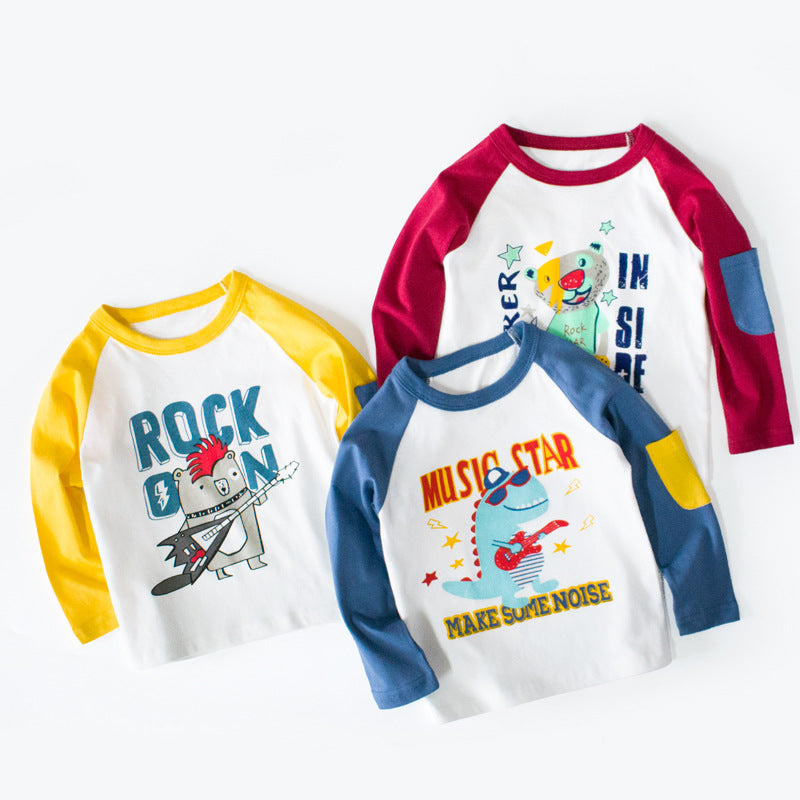 kids Korean version of children's clothing boys' autumn long-sleeved T-shirts, children's bottoming shirts, a consignment sale of children's clothes
