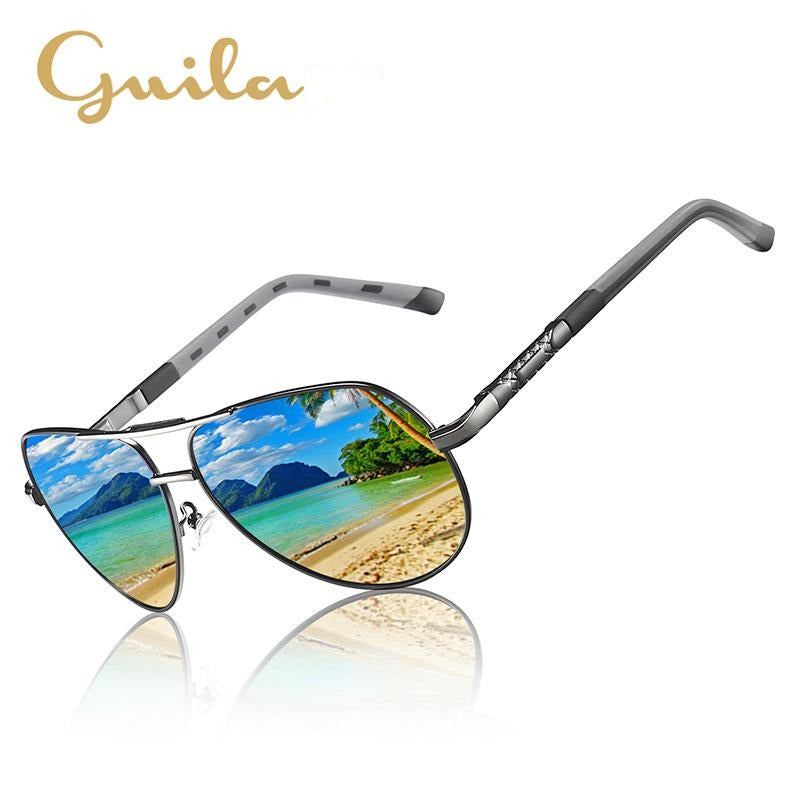 New Fashion Driving Mirror Color Changing Polarized Sunglasses Anti-UV Sunglasses Men's Toad Glasses