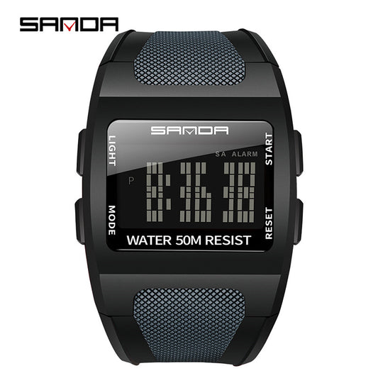 Sanda 222 multifunctional electronic waterproof sports watch student fashion trend watch men