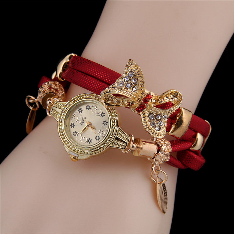 Supply Fashion Ladies Bracelet Watch Bow Wish New Bracelet Watch Women One Drop Delivery