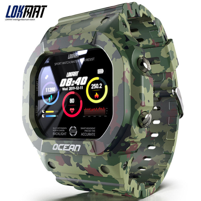 LOKMAT OCEAN new smart watch heart rate meter pedometer blood pressure health waterproof IP68 smart watch