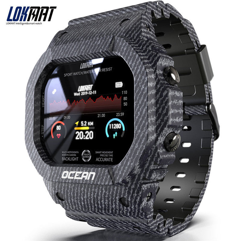 LOKMAT OCEAN new smart watch heart rate meter pedometer blood pressure health waterproof IP68 smart watch