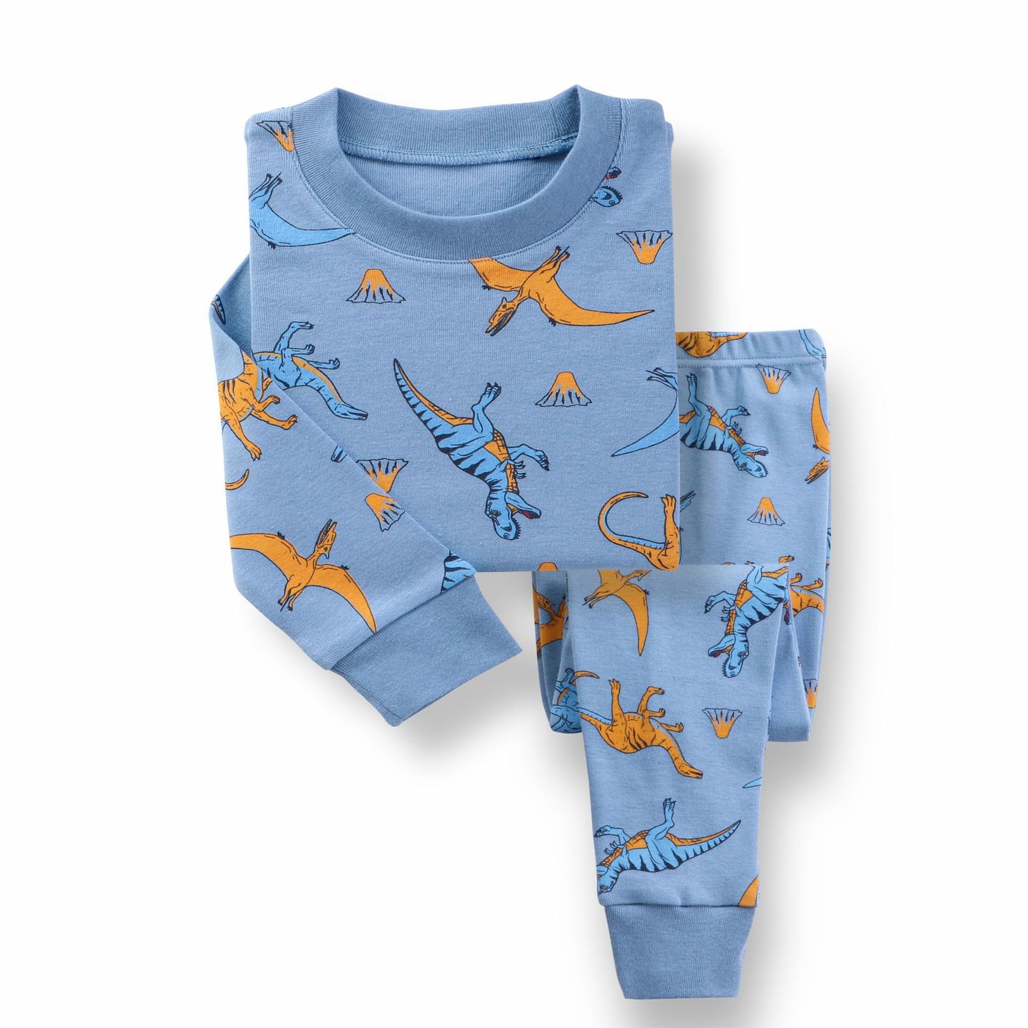 Europe and the United States autumn and winter children's clothing home service men and women baby children's underwear cotton dinosaur suit pajamas home service wholesale