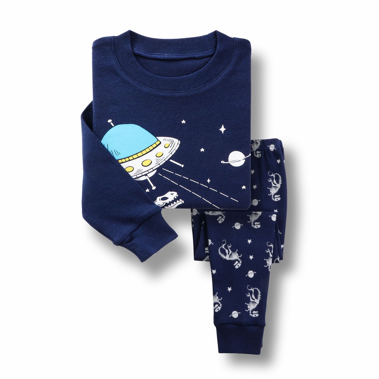 Europe and the United States autumn and winter children's clothing home service men and women baby children's underwear cotton dinosaur suit pajamas home service wholesale