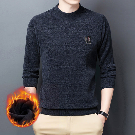 Plush chenille men's sweater for fall/winter 2021
