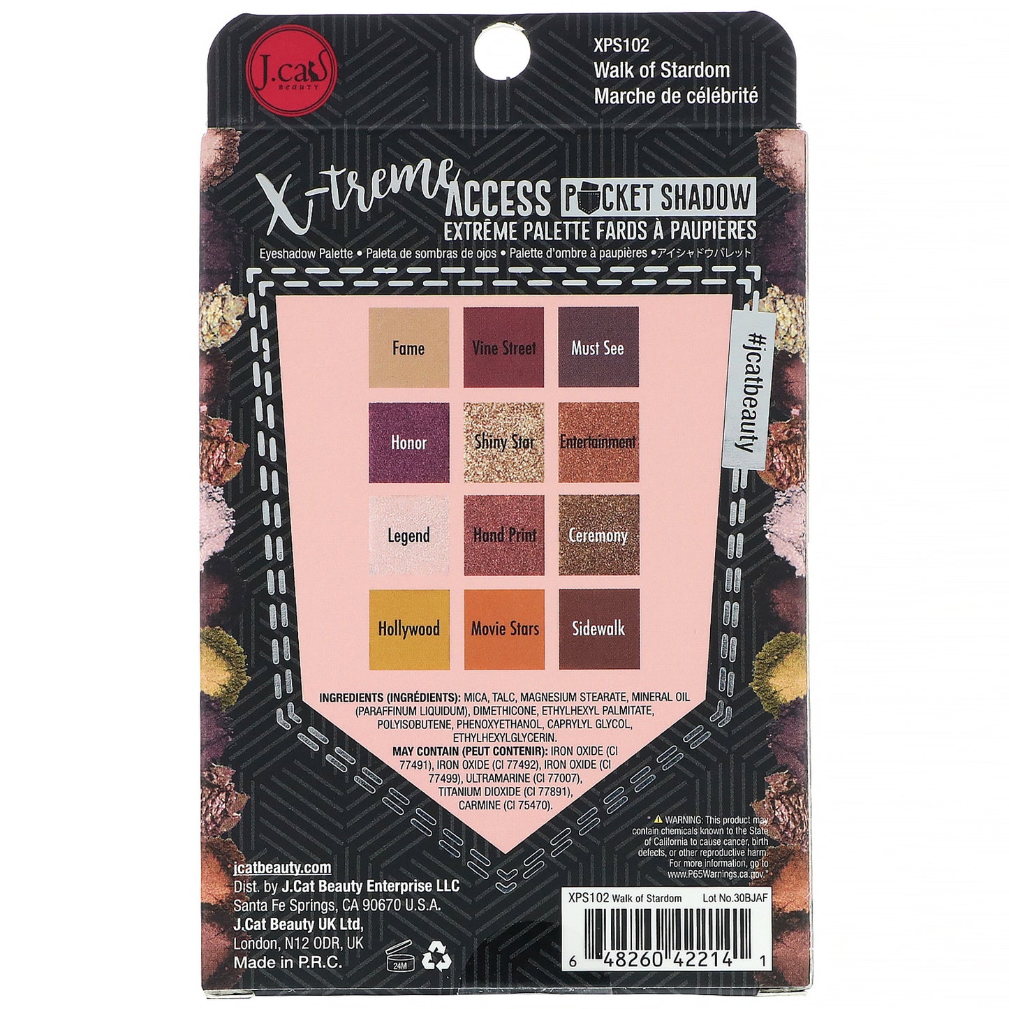 J.Cat Beauty, X-Treme Access Pocket Shadow, XPS102 Walk of Stardom, 0.35 oz (10 g)