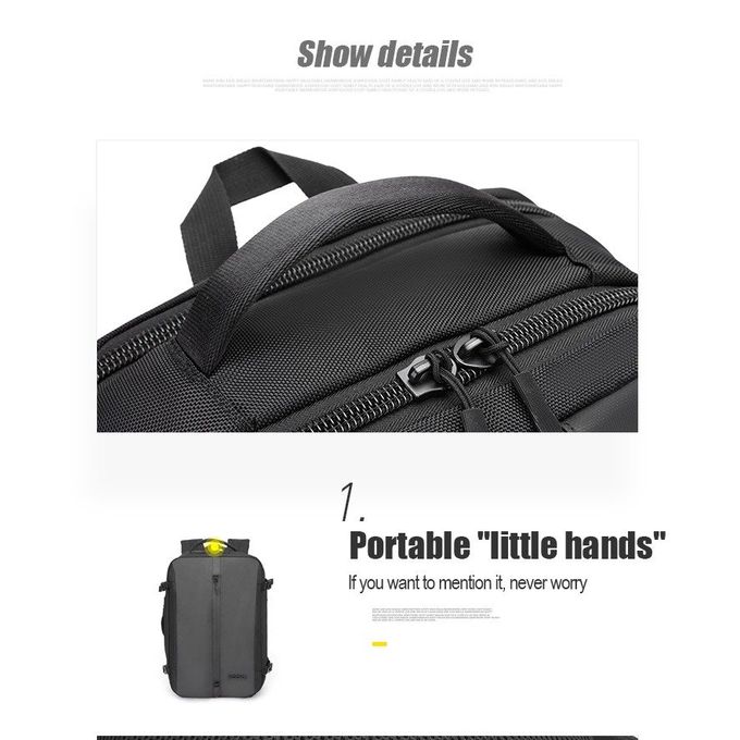 Arctic Hunter B00189 - 15.6-inch Multi Function Travel Laptop Backpack Waterproof - Black