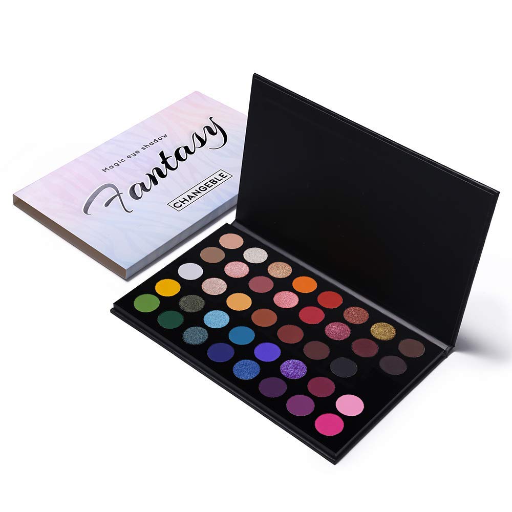 Highly Pigmented Eye Makeup Palette , Matte Shimmer Metallic Eyeshadow Pallet Long Lasting Blendable Natural Colors Make Up Eye Shadows Cosmetics Gift Kit