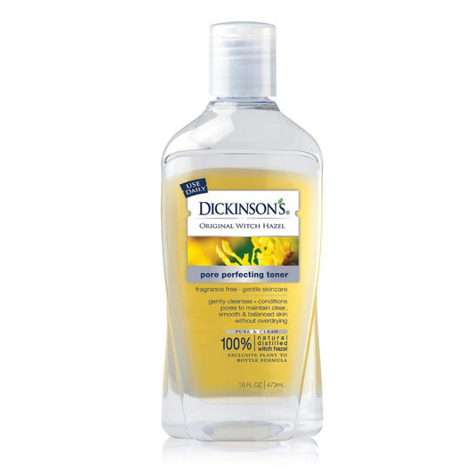 Dickinson's Original Witch Hazel Pore Perfecting Toner, 100% Natural, 16 Ounce Fragrance free