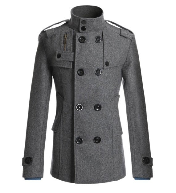 foreign trade new style men's woolen coat men's self-cultivation mid-length woolen coat men's coat N3