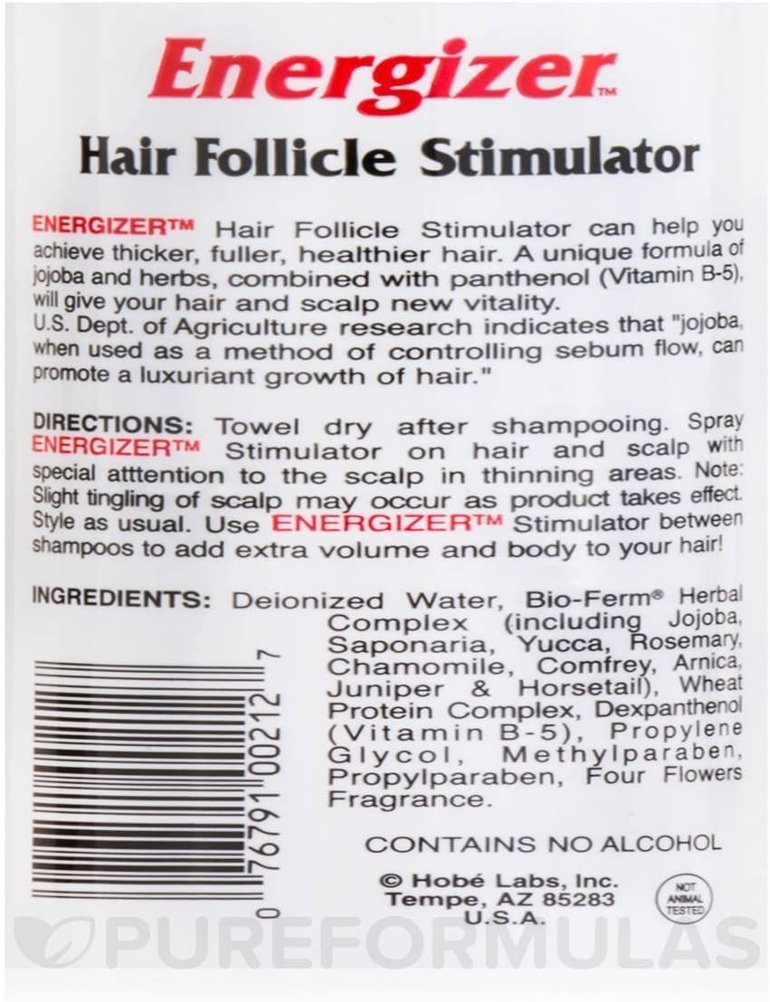 Hobe Labs, Energizer, Hair Follicle Stimulator with Jojoba & Vitamin B-5, 8 fl oz (237 ml)