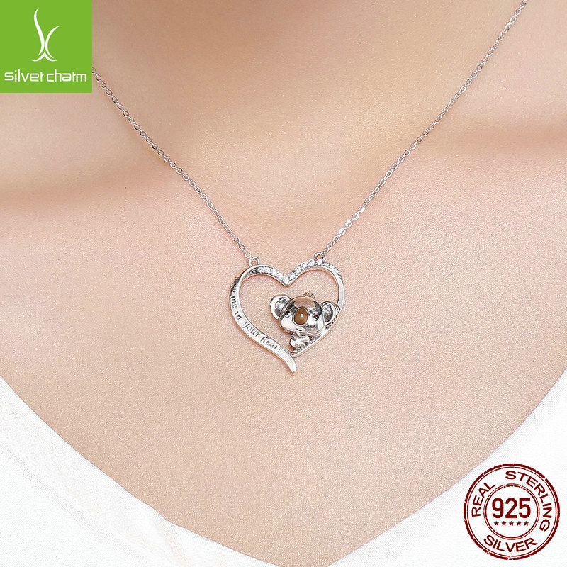 Amazon Explosive Cute Koala Necklace S925 Sterling Silver Ladies Fashion Jewelry Spot SCN256