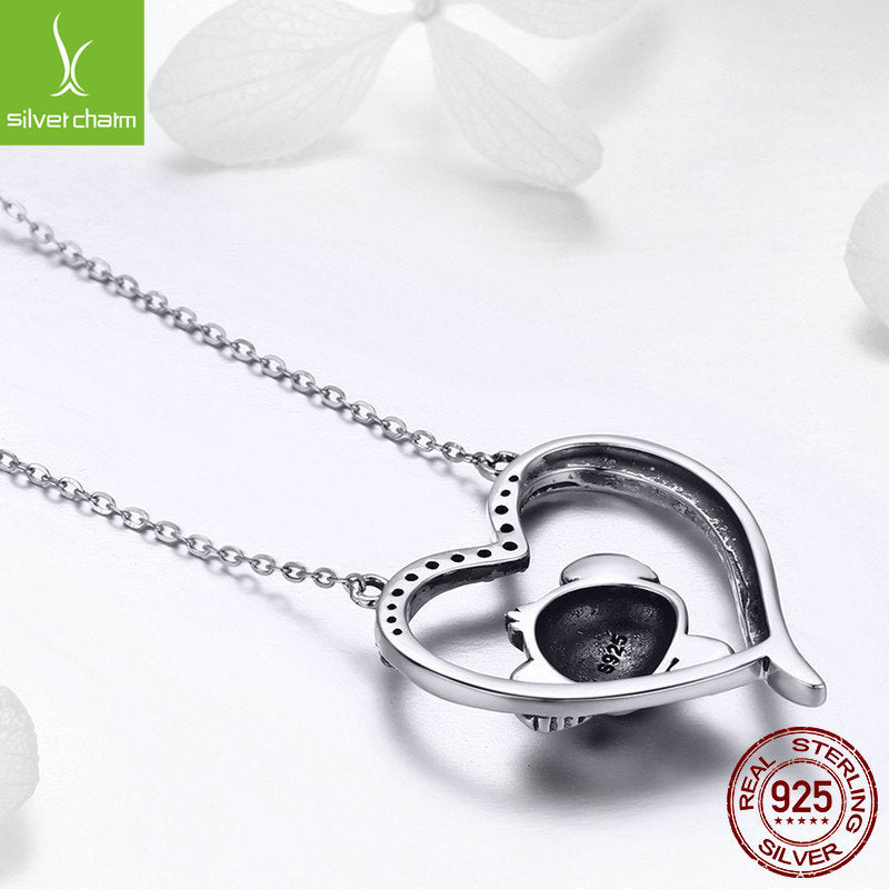 Amazon Explosive Cute Koala Necklace S925 Sterling Silver Ladies Fashion Jewelry Spot SCN256