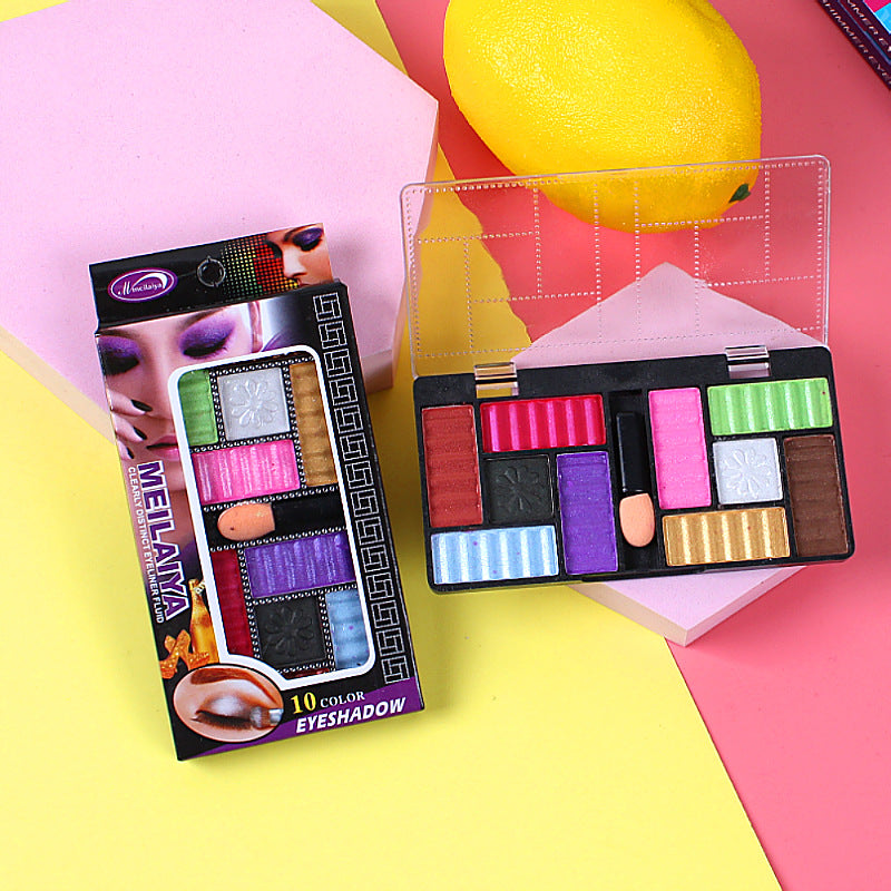 Eye shadow net red ins matte pearlescent eyeshadow palette earth color student makeup palette compact waterproof beginner eyeshadow