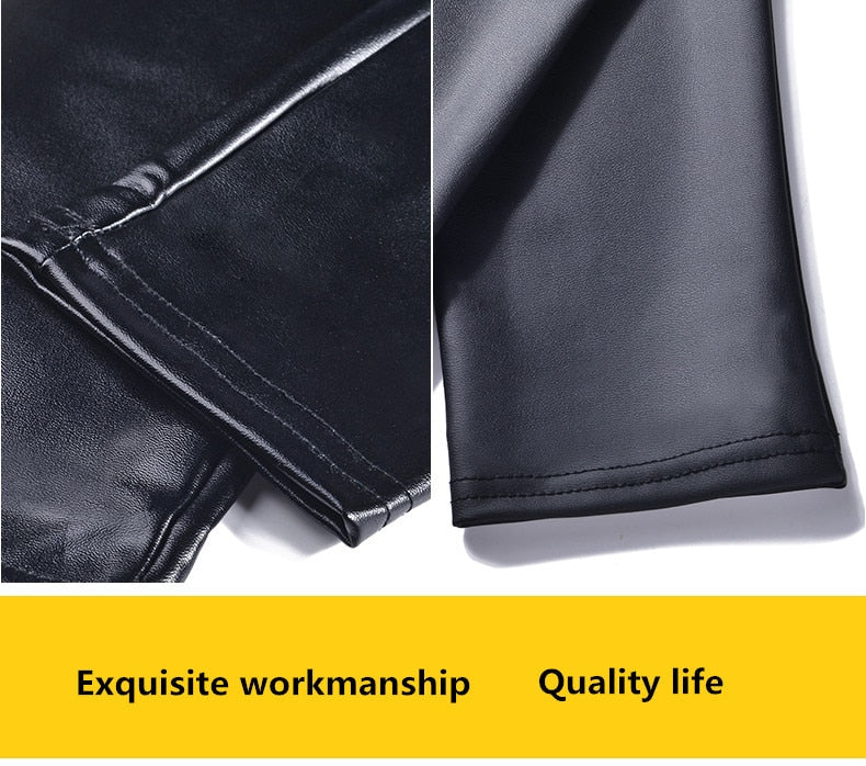 High Waist Leather Leggings for Women Black Light&Matt Thin&Thick Femme Fitness PU Leggings Sexy Push Up Slim Pants
