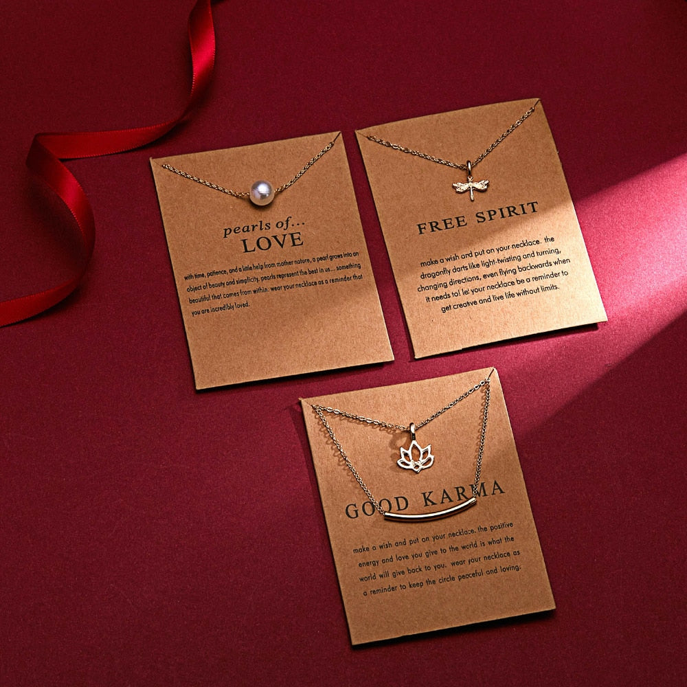 Rinhoo Butterfly Elephant Pearl Of Love Gold-color Pendant Necklaces Clavicle Chains Necklace Fashion Necklace Women Jewelry