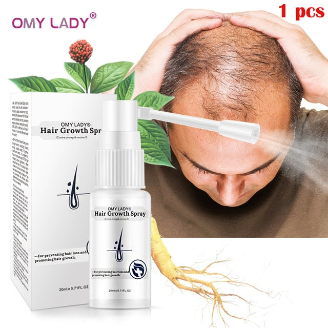 OMY LADY Anti Hair Loss Hair Growth Spray Essential Oil Liquid For Men Women Dry Hair Regeneration Repair Hair Loss Products